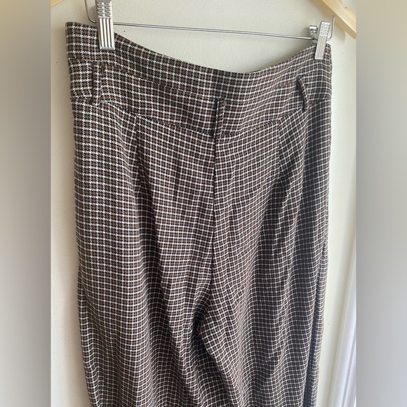 Cider Wide-Leg Pants Houndstooth High Waisted Dark Academia Size Large Women’s - Picture 7 of 8
